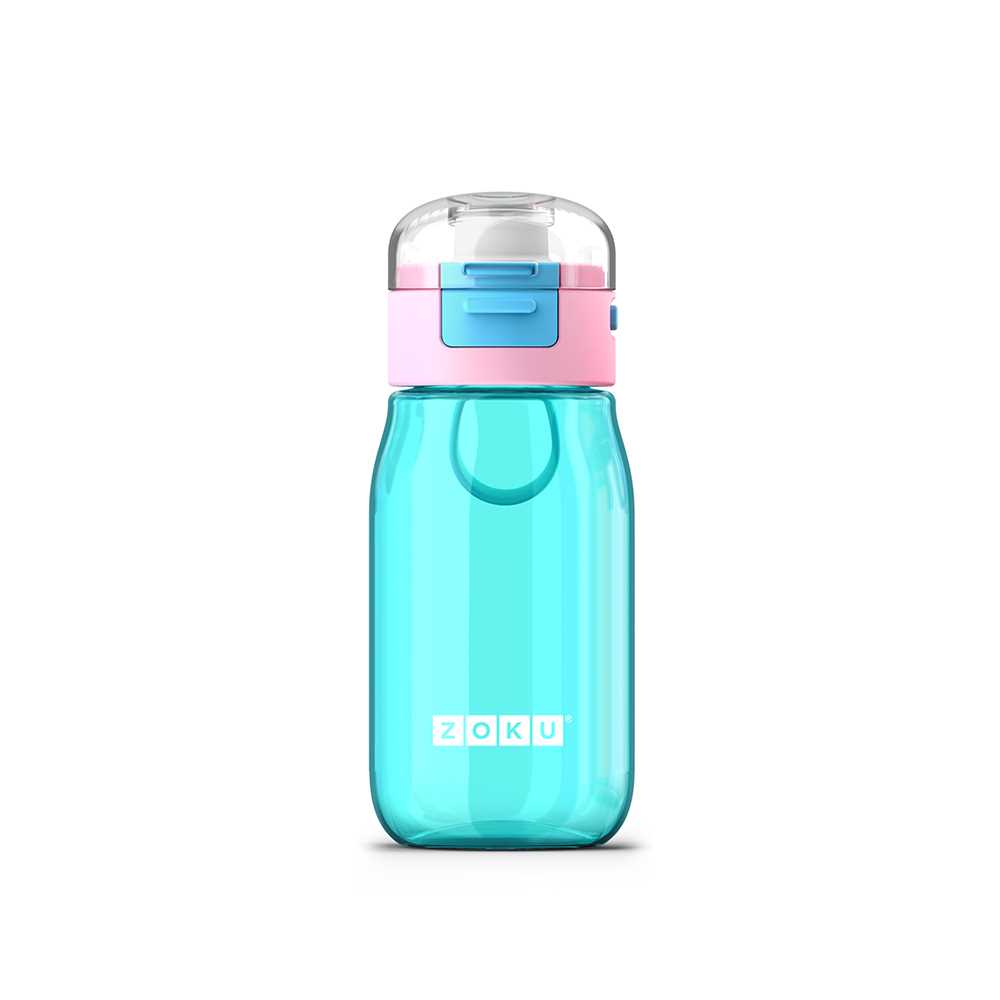 Zoku Kids Flip Gulp Bottle 475ml Teal Zk2 Tl Wing On Netshop